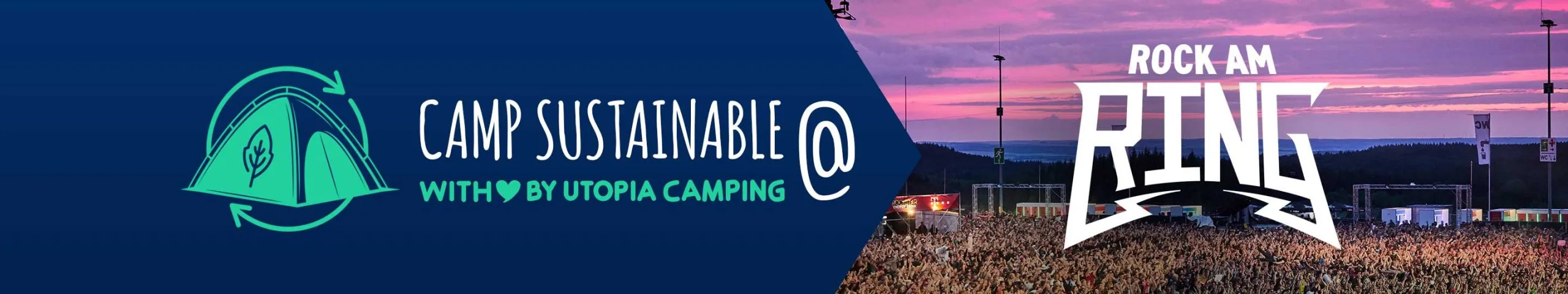 Sustainable solutions for festival-goers - Utopia Camping - With our sustainable solutions at festivals, we tackle piles of garbage full of camping gear by reusing camping stuff left behind. rent a tent, festival, camping equipment for rent 